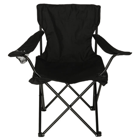 Fällbar campingstol svart Oxford 600D med transportväska 95 kg