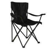 Fällbar campingstol svart Oxford 600D med transportväska 95 kg