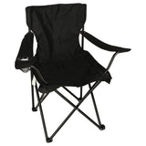 Fällbar campingstol svart Oxford 600D med transportväska 95 kg
