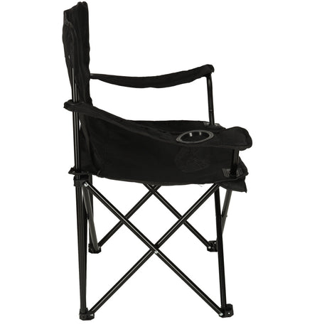 Fällbar campingstol svart Oxford 600D med transportväska 95 kg