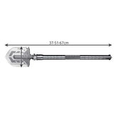 Fällbar multiverktygsspade 16-i-1 med 2 nylonfodral, aluminium/rostfritt