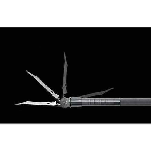 Fällbar multiverktygsspade 16-i-1 med 2 nylonfodral, aluminium/rostfritt