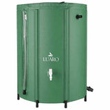 Fällbar regnvattenbehållare 500L PVC med kran och lock 100x78 cm