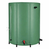 Fällbar regnvattenbehållare 500L PVC med kran och lock 100x78 cm