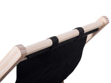 Fällbar solstol i trä med dyna och huvudkudde 4 lägen 122 cm