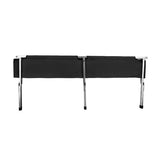 Fällsäng camping 189x70 cm 110 kg med transportväska svart