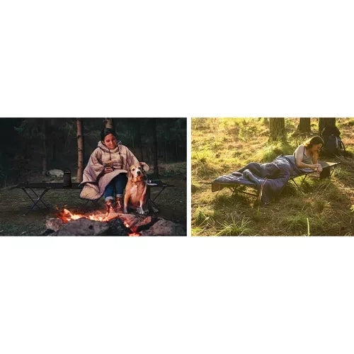 Fällsäng camping 189x70 cm 110 kg med transportväska svart