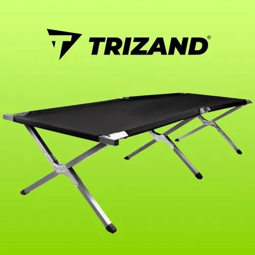 Fällsäng camping 189x70 cm 110 kg med transportväska svart