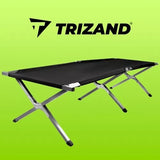 Fällsäng camping 189x70 cm 110 kg med transportväska svart