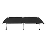 Fällsäng camping 189x70 cm 110 kg med transportväska svart