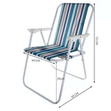 Fällstol campingstol Bergamo förstärkt sits 50x43x75 cm