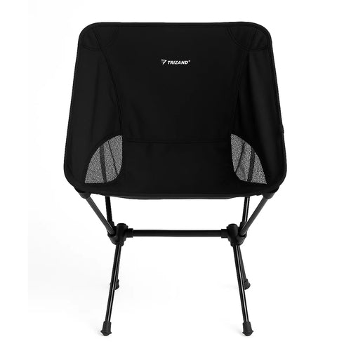 Fällstol campingstol svart 120 kg med transportväska, Oxford 600D