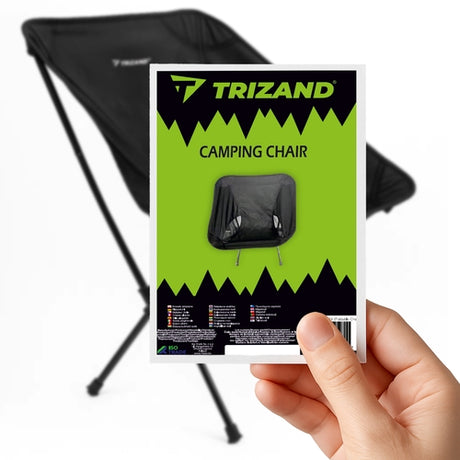Fällstol campingstol svart 120 kg med transportväska, Oxford 600D