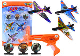 Flygplanslanseringsset med pistol 3 flygplan och 3 måltavlor 3+
