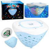 Flytande LED-vattenlampa IP68 med fiskmotiv, 6 lägen, AAA-batteri