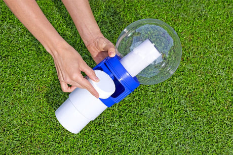 Flytande klor/bromdispenser solcell med LED för 7,6 cm tabletter