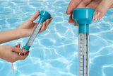 Flytande pooltermometer med snodd, Celsius/Fahrenheit, 19 cm