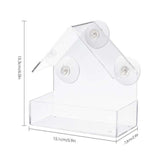 Fönsterfågelmatare transparent med sugkoppar 225 ml 15x6x15 cm