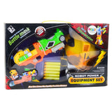 Foam dart gun leksak 2-i-1 robot med mask, 6 skumdart