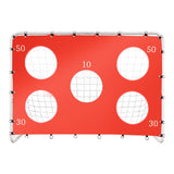 Fotbollsmål 213x152 cm med träffmatta 5 hål, galvaniserat stål