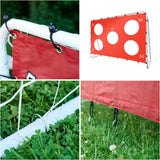 Fotbollsmål 213x152 cm med träffmatta 5 hål, galvaniserat stål
