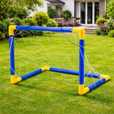 Fotbollsmål för barn 62x41 cm med boll och pump, plast/nät
