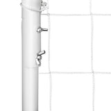 Fotbollsmål i metall 213x150 cm med nät och markankare, vit