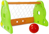Fotbollsmål i plast 80x50x52 cm med nät och uppblåsbar boll 12m+