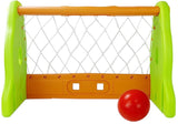 Fotbollsmål i plast 80x50x52 cm med nät och uppblåsbar boll 12m+