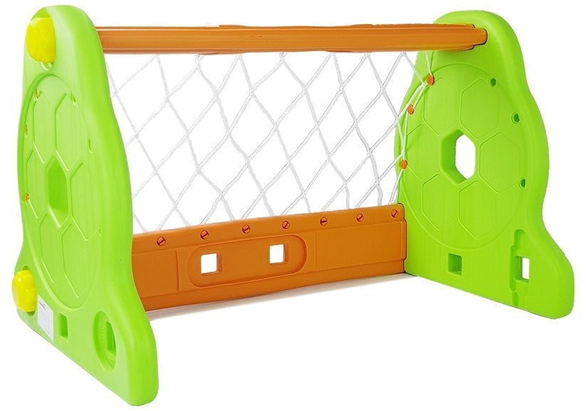 Fotbollsmål i plast 80x50x52 cm med nät och uppblåsbar boll 12m+