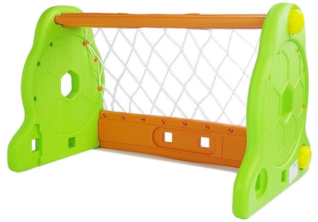 Fotbollsmål i plast 80x50x52 cm med nät och uppblåsbar boll 12m+