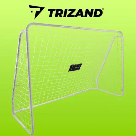 Fotbollsmål i stål 240x170 cm med nät och måltavla, vit/svart
