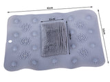 Fotmassage matta för dusch/badkar 41x32 cm PVC slumpfärg