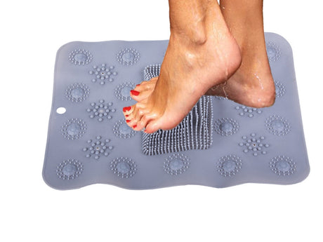 Fotmassage matta för dusch/badkar 41x32 cm PVC slumpfärg