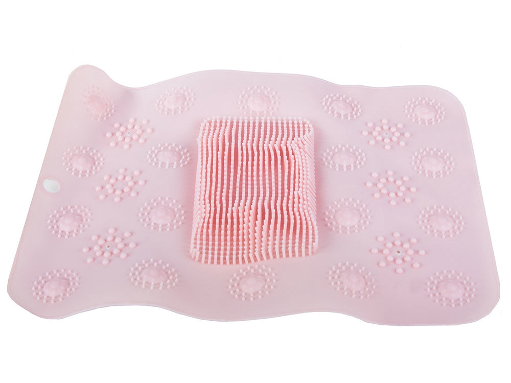 Fotmassage matta för dusch/badkar 41x32 cm PVC slumpfärg