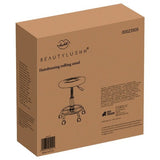 Frisörpall med fotstöd, höjdjusterbar 43-54 cm, PU-läder