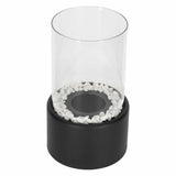 Fristående biokamin biofuel matt svart 27,5 cm med skyddsglas