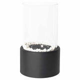 Fristående biokamin biofuel matt svart 27,5 cm med skyddsglas
