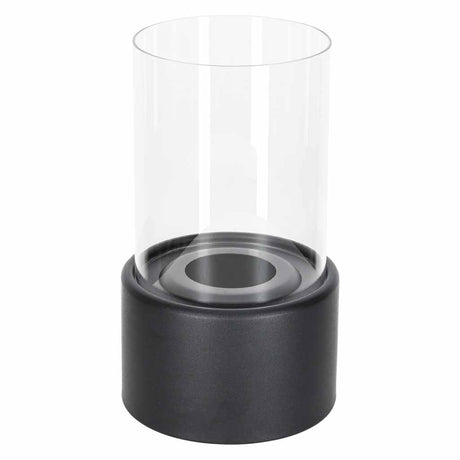 Fristående biokamin biofuel matt svart 27,5 cm med skyddsglas