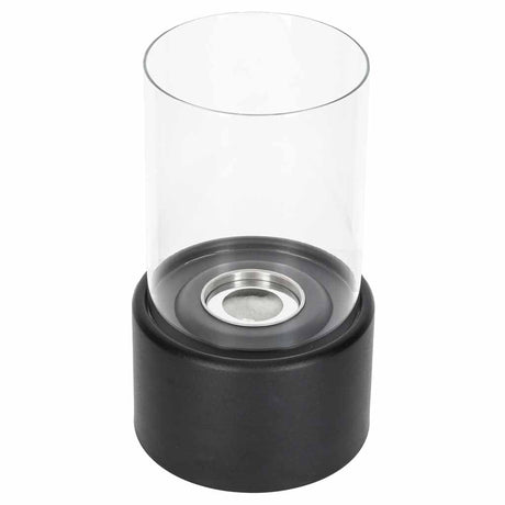 Fristående biokamin biofuel matt svart 27,5 cm med skyddsglas