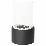 Fristående biokamin biofuel matt svart 27,5 cm med skyddsglas