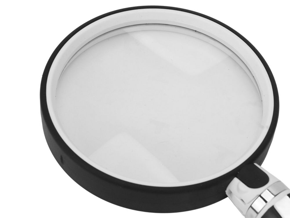 Förstoringsglas 3,5x med glaslins 70 mm inkl etui svart/vit