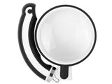 Förstoringsglas 3,5x med glaslins 70 mm inkl etui svart/vit