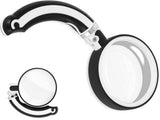 Förstoringsglas 3,5x med glaslins 70 mm inkl etui svart/vit