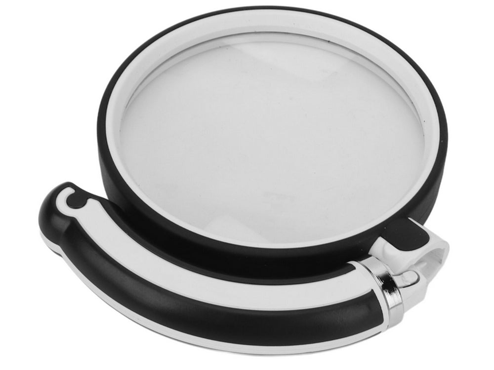 Förstoringsglas 3,5x med glaslins 70 mm inkl etui svart/vit