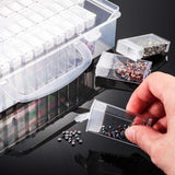 Förvaringsbox med 64 fack i plast 22,5x12,7x5,5 cm transparent