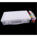Förvaringsbox med 64 fack i plast 22,5x12,7x5,5 cm transparent