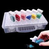 Förvaringsbox med 64 fack i plast 22,5x12,7x5,5 cm transparent