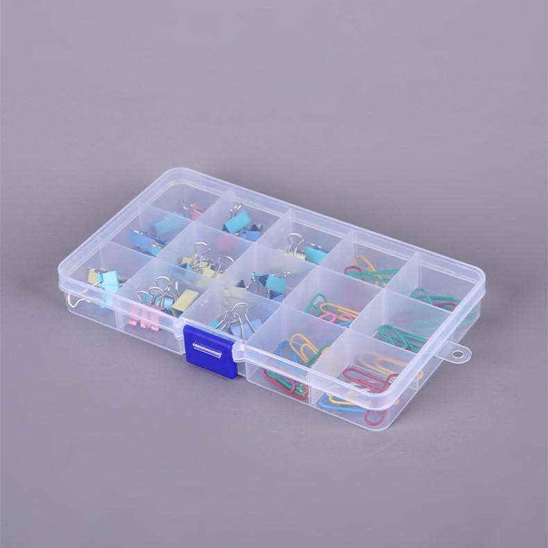 Förvaringsbox plast 15 fack 17,4x9,8x2,2 cm 1 st