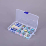 Förvaringsbox plast 15 fack 17,4x9,8x2,2 cm 1 st